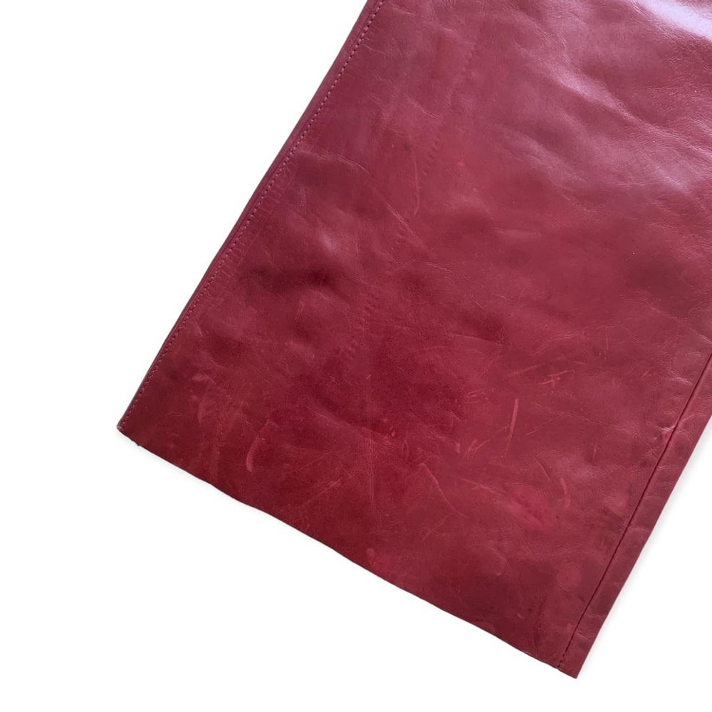 NWT Vintage Parasuco Leather Pants in Burgundy - Picture 8 of 10